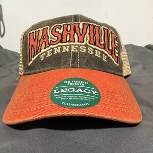 Legacy Nashville Tennessee Orange and Brown Trucker Hat